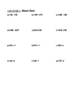 Đề ôn thi học kỳ 1 môn Toán Lớp 3